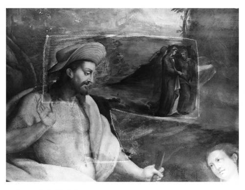 Fotofast, Porretta, Santa Maria Maddalena, D. Calvaert (o E, Procaccini jr), Noli me tangere, durante il restauro, gelatina bromuro d'Ag/ carta, CC BY-NC-ND