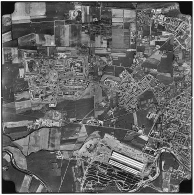 Ente Italiano Rilievi Aereofotogrammetrici Firenze, Veduta aerea della Circoscrizione 5 Borgo Vittoria- Madonna di Campagna-Lucento-Vallette, carta/gelatina, CC BY-SA