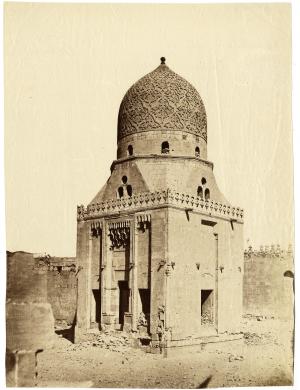 Sebah, Pascal, Il Cairo, Città dei Morti, Tombe dei Califfi ( Kom Ala Osman), stampa all'albume su carta, CC BY-NC-ND