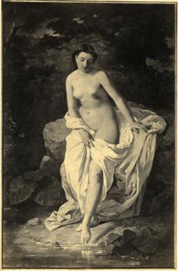 Anonimo, Bologna, Pinacoteca Nazionale, Antonio Rosaspina, Bagnante, Albumina su carta, CC BY-NC-ND