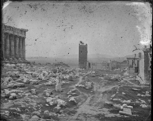 des Granges, Paul, Acropoli di Atene col torre dei Franchi, Lastra di vetro, CC BY-SA