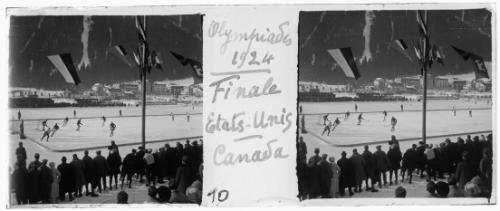 Chautemps, Guy, 10. Olympiades 1924. Finale Etats-Unis Canada (Olimpiadi 1924. Finale Stati Uniti – Canada), gelatina bromuro d'argento/ vetro, stereoscopia, positivo b/n, CC BY-SA