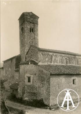 Brisighella (RA), Pieve del To', veduta dell'abside e del campanile, CC BY-SA