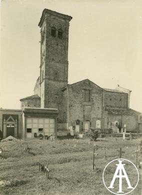 Russi (RA), Pieve di San Pancrazio, veduta dell'esterno, gelatina ai sali d'argento, CC BY-SA
