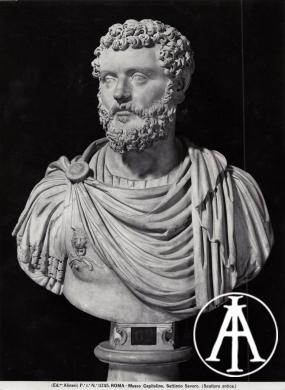 Edizioni Alinari, Roma, Musei Capitolini, busto marmoreo dell'imperatore Settimio Severo, gelatina ai sali d'argento, CC BY-SA