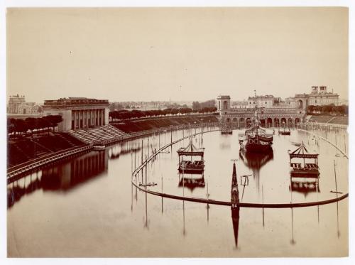 Fotografo non identificato, "Milano, naumachia e spettacolo pirotecnico nell'anfiteatro dell'Arena", 3/8/1863, stampa all'albumina, inv. LV 1152, CC BY-SA