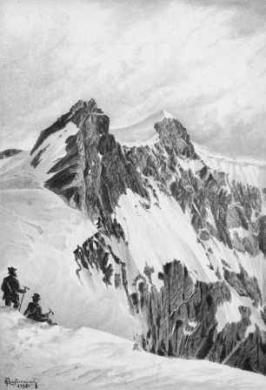 Gugliermina, Giovanni Francesco, Colle Zurbriggen, disegno a matita e carboncino da una fotografia di Vittorio Sella, Fondo Fotogruppo Alpino, 1898, disegno a matita e carboncino, da fotografia, CC BY-SA