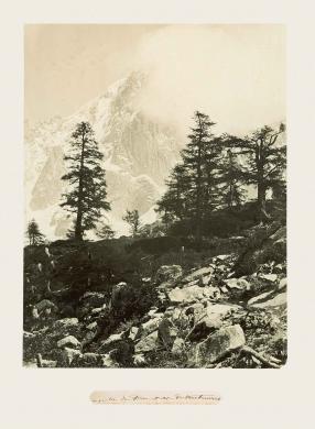 Muzet, Victor, Aiguilles du Dru vues de Montanvers, 1860 circa, albumina/ carta, positivo monocromo, CC BY-SA