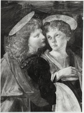 Bardazzi Fotografia, Leonardo da Vinci, Andrea Verrocchio, Battesimo di Cristo (part.), Galleria degli Uffizi, Firenze, CC BY-SA