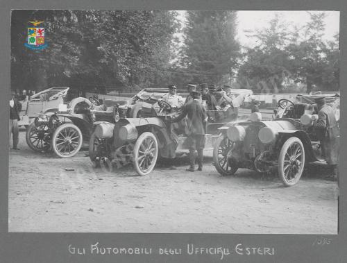 Brigata Specialisti Sezione Fotografica, Grandi Manovre: automobili degli ufficiali esteri, Gelatina ai sali d'argento, CC BY-SA