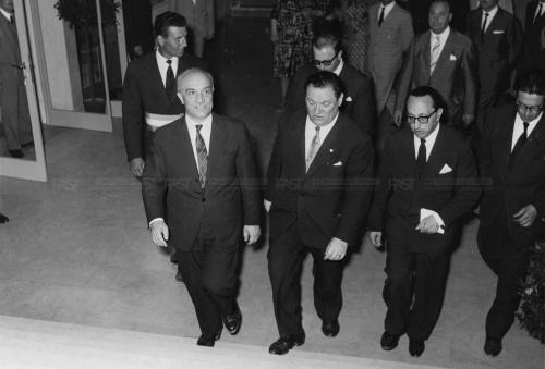 Bragaggia, Ettore, Treviso, il presidente del Consiglio Fanfani e il presidente della Provincia Bruno Marton in visita all'Istituto Professionale di Lancenigo, 1962 - Fondo Ettore Bragaggia, 1965, gelatina al bromuro d'argento/ carta, CC BY-SA