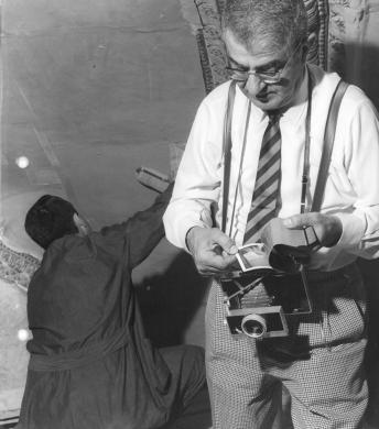 Cantiere di restauro nel Santuario di Santa Maria delle Grazie a Monza, positivo su carta: campagna fotografica, 1967, CC BY-SA