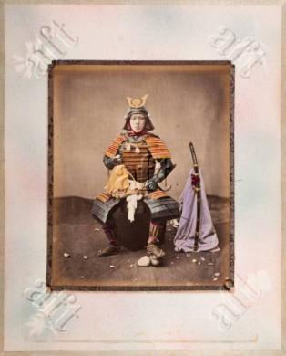 Tamamura, Kazaburo (1856/ 19..), Samurai in Views [and] costumes of Japan, 1890, albumina acquerellata/ carta, CC BY-NC-ND