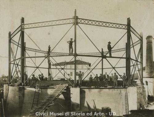 Malignani, Giuseppe, Via Treppo - Azienda del Gas, costruzione degli impianti, XIX secolo, albumina/ carta, CC BY-NC-SA