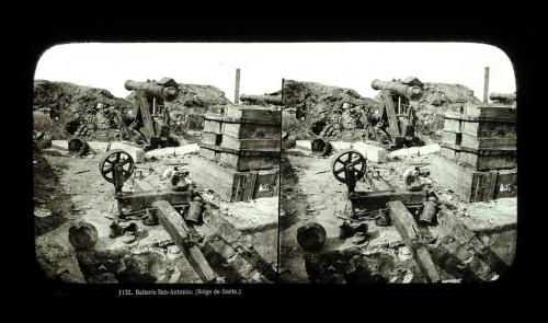 Sevaistre, Eugene, 1132. Batterie San-Antonio (Siége de Gaëte.), 1861, stereofotografia, CC BY-SA