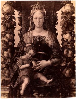 Fotografo non identificato, Milano, Pinacoteca di Brera. Carlo Crivelli, Madonna della Candeletta, inizio XX secolo, stampa all'albumina, inv. RI 6958, CC BY-SA