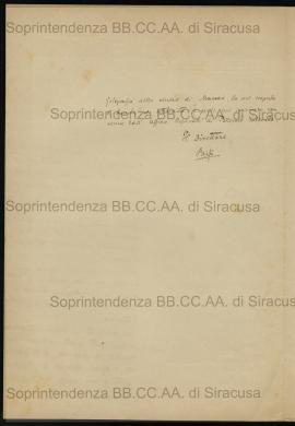 Paolo, Orsi (1859-1935), Regio Museo Archeologico di Siracusa – Lettera (protocollo 215) inviata il 29 aprile 1896 dal Direttore Paolo Orsi a S.E. il Sig. Ministro per la Pubblica Istruzione – Divisione per l’Arte Antica Roma – Oggetto: Noto Chiesa bizantina a Maccari. Collocazione Archivio Storico Documenti Div. II Siracusa - Noto Faldone 75, file JPEG, 29/04/1896, CC BY-NC-ND