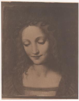 Ad. Braun & C.ie, Bernardino Luini, Testa di donna, 1900 circa, stampa al carbone, inv. RLB 229, CC BY-SA
