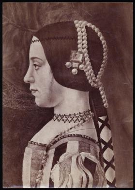 Fotografo non identificato, Pala Sforzesca, particolare del ritratto di Beatrice d'Este, 1900 circa, stampa all'albumina, inv. RLB 1951, CC BY-SA