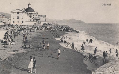 Anonimo, Chiavari. I bagni, 1910 circa, stampa tipografica, CC BY-NC-ND