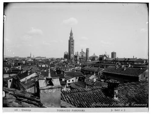Aurelio Betri, Panorama di Cremona, 1903 circa, lastra, CC BY-SA