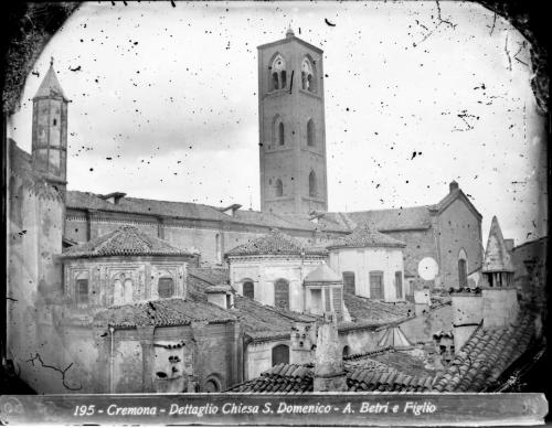 Aurelio Betri, Cremona, veduta della chiesa di San Domenico (BSCr, Lastra Betri 190), ante 1869, lastra, CC BY-SA