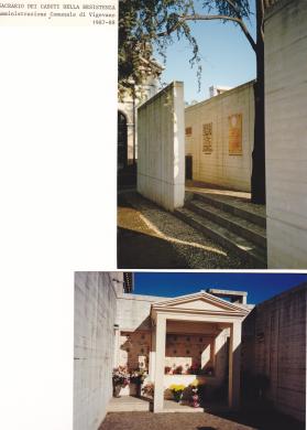 Bonzanini, Mario, Sacrario dei caduti della Resistenza, Cimitero di Vigevano, 1987, CC BY-SA