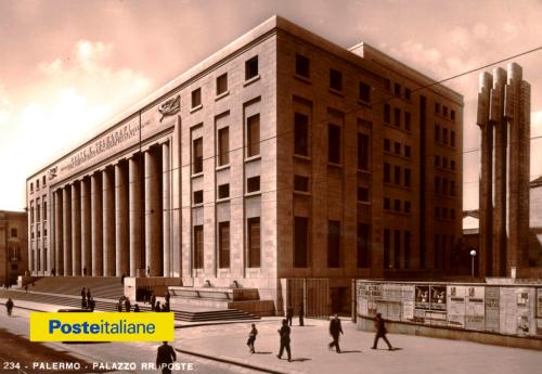 1939, Palermo. Il palazzo delle Poste progettato da Angiolo Mazzoni, architetto e ingegnere del Ministero delle Comunicazioni, inaugurato il 28 ottobre del 1934, CC BY-NC-ND