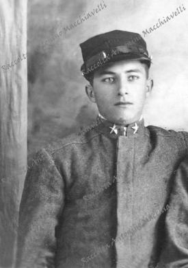 Anonimo, Antonino Macchiavelli,  soldato di leva prima categoria classe 1899, Messina 24 febbraio 1917, 24/02/1917, Materia: carta - Tecnica: gelatina al bromuro d'argento, CC BY-NC-ND