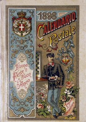 1898. In questa copertina la decorazione floreale incornicia un portalettere in una posa notevolmente più disinvolta e meno compassata rispetto al passato, CC BY-NC-ND