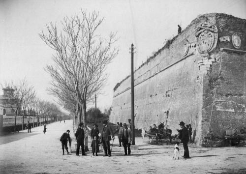 Baviera, Gaetano, Il Bastione del Sangallo e Viale XII Settembre, 1910 circa, gelatina a sviluppo, CC BY-SA