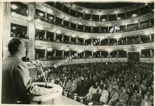 Vittorio Calbucci, Cesena, l'On. Oddo Biasini al Teatro Bonci, CC BY-NC-ND