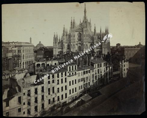Milano,  Isola Rebecchino, demolizione del 1. piano, 10/1875, Albumina, CC BY-NC-ND