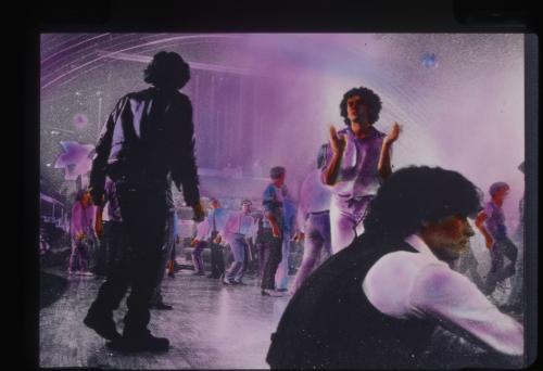 Lanzardo, Dario, serie “Immagini dal Rock”, pista da ballo di una discoteca, Torino, diapositiva 35mm, CC BY-SA