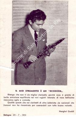 Henghel Gualdi e il suo clarineto "Desidera", 1951, CC BY-NC-ND