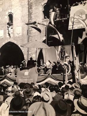 Anni ‘50, comizio di Pietro Nenni a Mantova., CC BY-SA