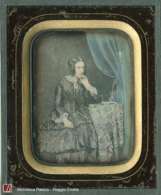 Bernoud , Alphonse, Contessa San Vitale [sic] di Parma, Dagherrotipo dell'800 proveniente dal Signor Lombardi di Parma, 1850 circa, 1 dagherrotipo : colorato ; 170x220 mm, CC BY-SA