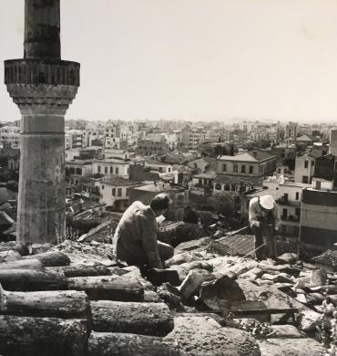 Ejnar Dyggve, Ingrid Dyggve, Thessaloniki (Grecia), Vista dal tetto della Chiesa di Agios Georgios, 1939 campagna di  scavi di Ejnar Dyggve., CC BY-SA