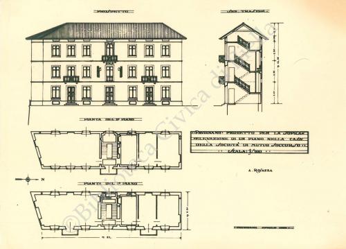 Pavignano, Casa del Fascio, progetto, CC BY-NC-ND