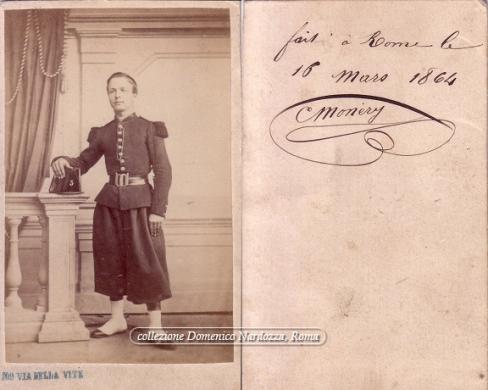 Filippo Tartaglini, Militare francese corpo di spedizione francese a Roma, 1864, positivo all'albumina, CC BY-SA