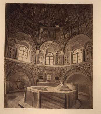 Anonimo XIX sec., Ravenna. Battistero della Basilica Ursiana, XIX secolo, BN - albumina/ carta, CC BY-NC-ND