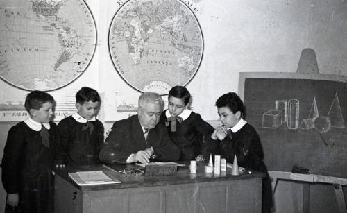 Araldo Polidori, A scuola, 1960 circa, Gelatina ai sali d'argento/pellicola, CC BY-NC-SA