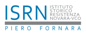 Logo Istituto Storico della Resistenza e della Società Contemporanea nel Novarese e Verbano Cusio Ossola “Piero Fornara”