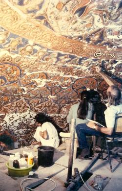 Paul M. Schwartzbaum, Restauro della cupola della Moschea di Al-Aqsa, Gerusalemme, 1884, stampa colore, CC BY-NC-ND