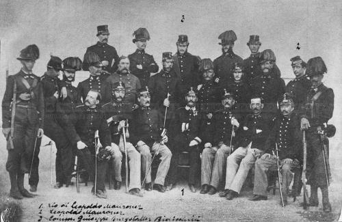 Jerkic, Anton, Gruppo di Garibaldini, 1860/ post - Fondo A. Favaro, gelatina ai sali d'argento/ carta, CC BY-SA