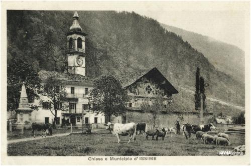 Autore non identificato, Veduta di Issime, 1925 circa, Cartolina postale, CC BY-NC-SA