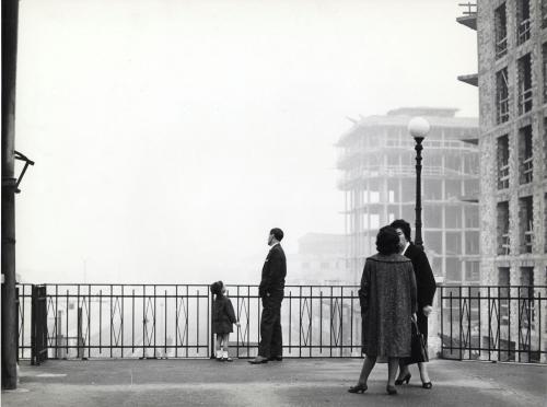 Non identificato, Milano nella bruma invernale, XX secolo terzo quarto secolo, gelatina ai sali d'argento/carta, CC BY-NC-ND